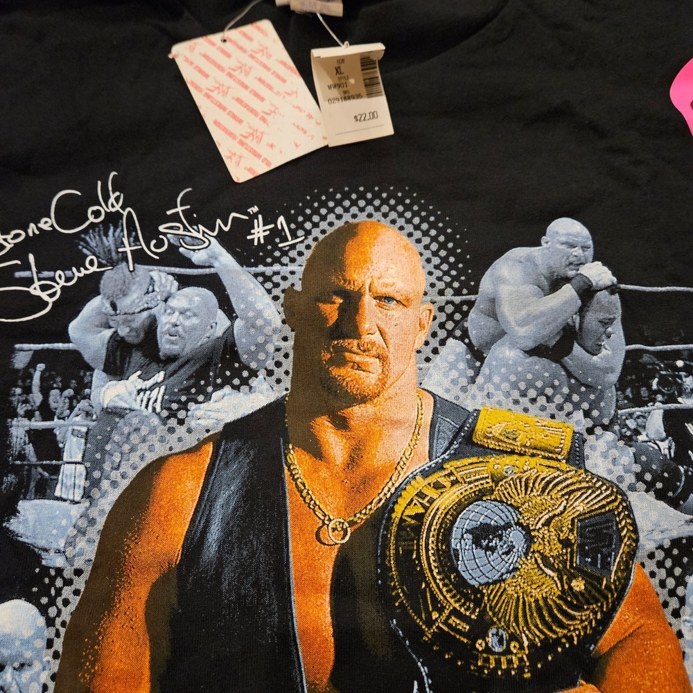 Vintage 1998 WWF Stone Cold Steve Austin Talking Shirt XL Wild Oats NWT - Picture 5 of 13
